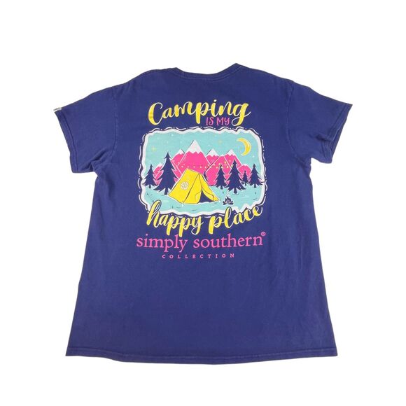 Simply Southern There Medium Blue Camping Graphic Print Adventure Seeker Tee - Picture 6 of 8